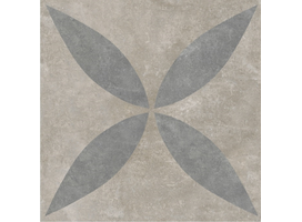 GeoCeramica 60x60x4 Ambiente Flower Greige (Antracite bloem)