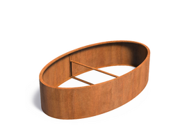 Corten plantenbak Ellipse zonder bodem