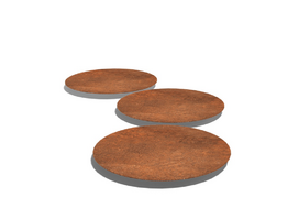 Cortenstaal Staptegel rond 500x2 mm