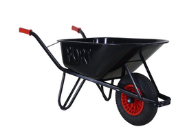 Kruiwagen Fort Bouw-80 (extra) zwarte stalen bak