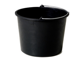 Bouwemmer 12 ltr zwart