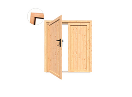 Dubbele deur Douglas dicht B156xH193 cm incl. slot