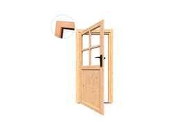 Enkele deur Douglas 3/4 glas XXL B111,5xH201,8 cm incl. slot